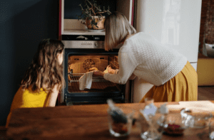 baking in the oven